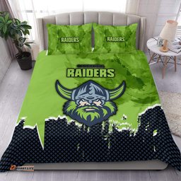 Canberra Raiders Bedding Set Net Pattern Grunge Style - NRL