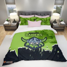 Canberra Raiders Bedding Set Net Pattern Grunge Style - NRL