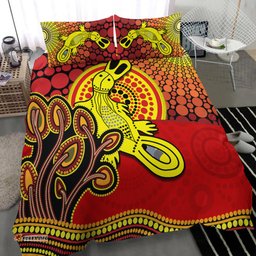 Aboriginal Platypus Bedding Set Tree On The Hill Sunshine