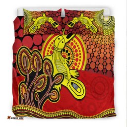 Aboriginal Platypus Bedding Set Tree On The Hill Sunshine