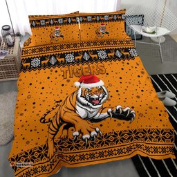 Wests Christmas Bedding Set Tigers Unique Vibes - Orange