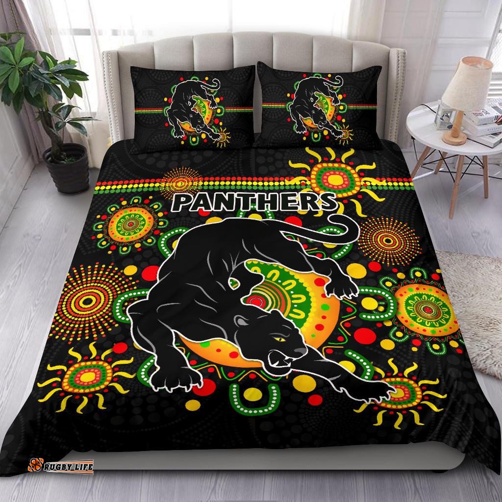 Penrith Bedding Set Indigenous Panthers - Black