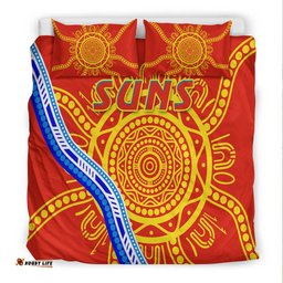 Suns Football Bedding Set Royal Gold Coast