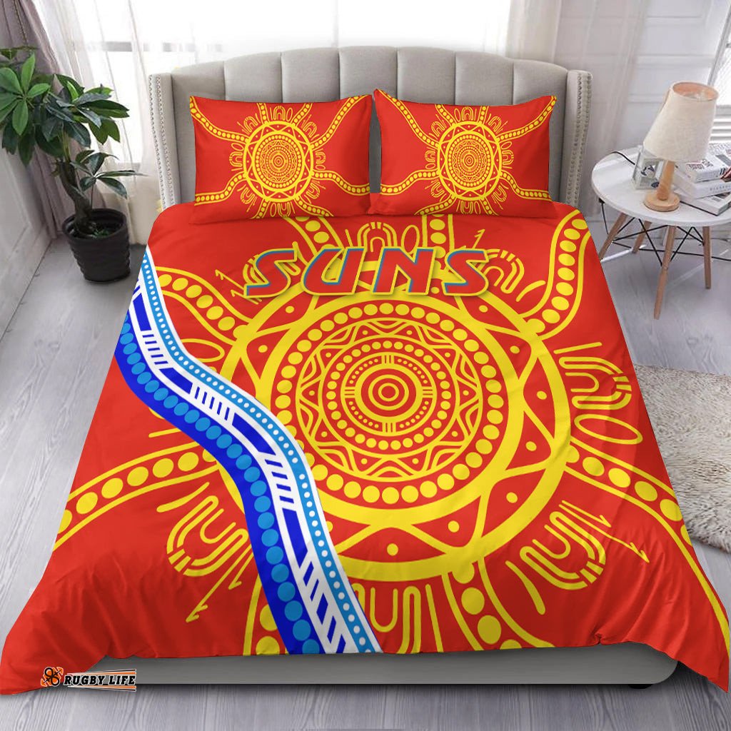 Suns Football Bedding Set Royal Gold Coast