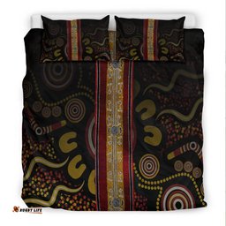 Bedding Set - Aboriginal Dot Panting Art Stripe Lines