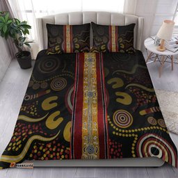 Bedding Set - Aboriginal Dot Panting Art Stripe Lines