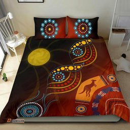 Aboriginal Bedding Set with Flowers