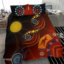 Aboriginal Bedding Set with Flowers