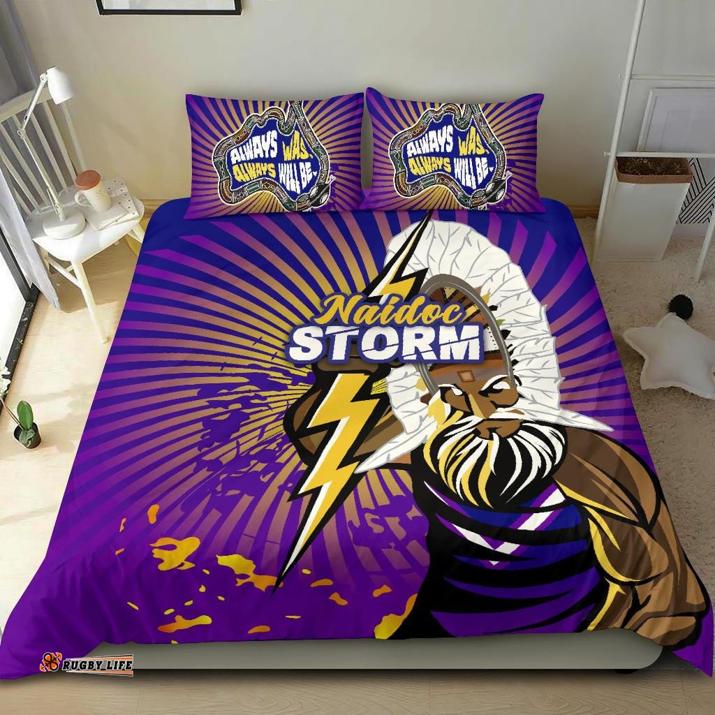 Melbourne Storm Naidoc Week Bedding Set Indigenous Style