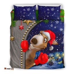 Christmas Bedding Set - Funny Kangaroo Christmas-