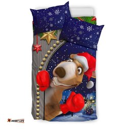 Christmas Bedding Set - Funny Kangaroo Christmas-