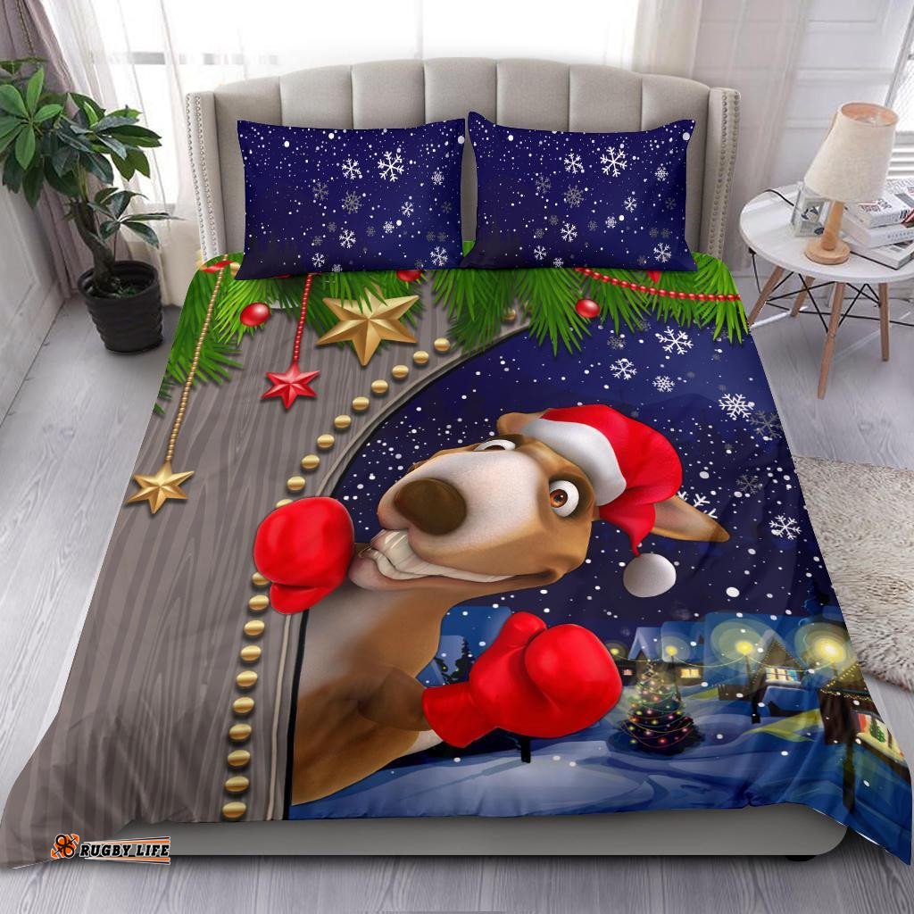 Christmas Bedding Set - Funny Kangaroo Christmas-