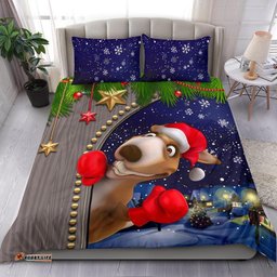 Christmas Bedding Set - Funny Kangaroo Christmas-
