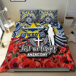 Cowboys Bedding Set Anzac Day Poppy Flowers With Aboriginal