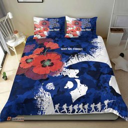 VibeHoodie Bedding Set - Custom Anzac Day Silhouette Soldier Bedding Set
