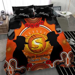 Perth Scorchers ANZAC 2024 Bedding Set Lest We Forget Poppy Mix Camouflage