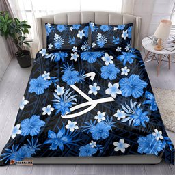 Australian Strikers Cricket Bedding Set Baeuty Pacific Hibiscus and Polynesian Pattern