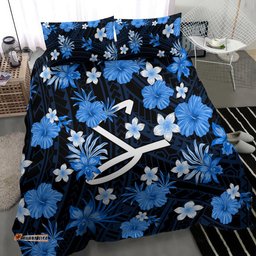 Australian Strikers Cricket Bedding Set Baeuty Pacific Hibiscus and Polynesian Pattern