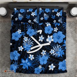 Australian Strikers Cricket Bedding Set Baeuty Pacific Hibiscus and Polynesian Pattern