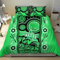 Melbourne Stars Cricket Bedding Set Happy Australia Day Aboriginal Art