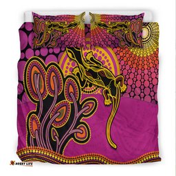 Aboriginal Lizard Bedding Set Tree On The Hill Sunshine