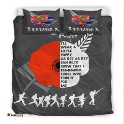 VibeHoodie Bedding Set - New Zealand Anzac Red Poopy Bedding Set