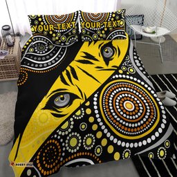 Custom Personalised Richmond Indigenous Bedding Set Tigers Football