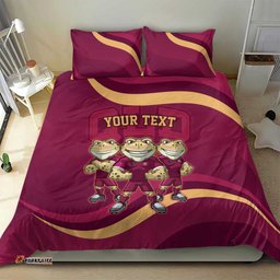 Custom QLD Maroons Cane Toad Bedding Set Queensland Origin No3