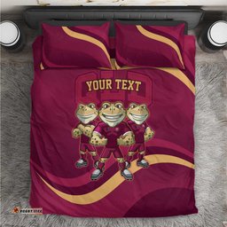 Custom QLD Maroons Cane Toad Bedding Set Queensland Origin No3