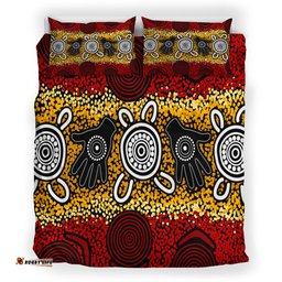 Australia Indigenous Bedding Set - Aboriginal inspired hand print artwork