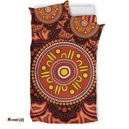 Australia Aboriginal Inspired Bedding Set - Aboriginal Connection Concept Artwork 05