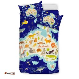Bedding Sets - Australia Map Bed Animals Symbol Sets Ver01