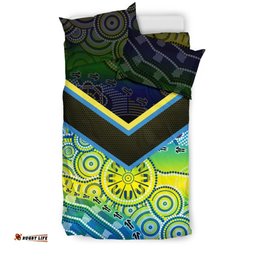 Aboriginal Bedding Set - Dot Painting Indigenous Circle Patterns