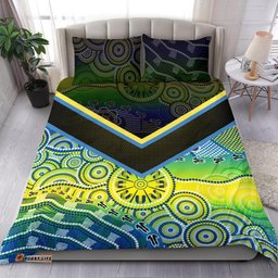 Aboriginal Bedding Set - Dot Painting Indigenous Circle Patterns