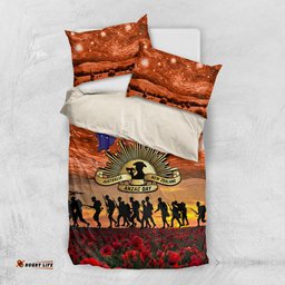 The Rising Sun Badge ANZAC Bedding Set Last Post Field of Poppy Starry Night Style