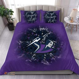 Melbourne Storm Bedding Set Polynesian Hibiscus Tropical Vintage - NRL