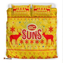 Gold Coast Suns Bedding Set - Christmas Ugly Style -