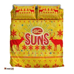 Gold Coast Suns Bedding Set - Christmas Ugly Style -