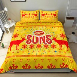 Gold Coast Suns Bedding Set - Christmas Ugly Style -