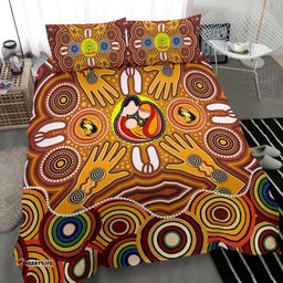 Bedding Sets - Aboriginal Family with Dot Painting