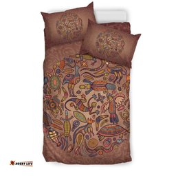 Aboriginal Bedding Sets, Kangaroo Kookaburra Circle Australian Animals