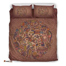 Aboriginal Bedding Sets, Kangaroo Kookaburra Circle Australian Animals