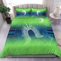 Torres Strait Islands Bedding Set - Indigenous Dot Painting Art -