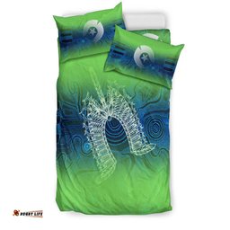 Torres Strait Islands Bedding Set - Indigenous Dot Painting Art -