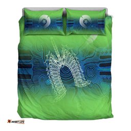 Torres Strait Islands Bedding Set - Indigenous Dot Painting Art -