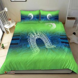 Torres Strait Islands Bedding Set - Indigenous Dot Painting Art -