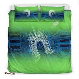 Torres Strait Islands Bedding Set - Indigenous Dot Painting Art -