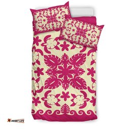 Turtle with Hibiscus Royal Pink Bedding Set