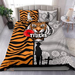 Tigers Bedding Set Wests Anzac Day Tiger Skin Style