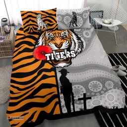 Tigers Bedding Set Wests Anzac Day Tiger Skin Style